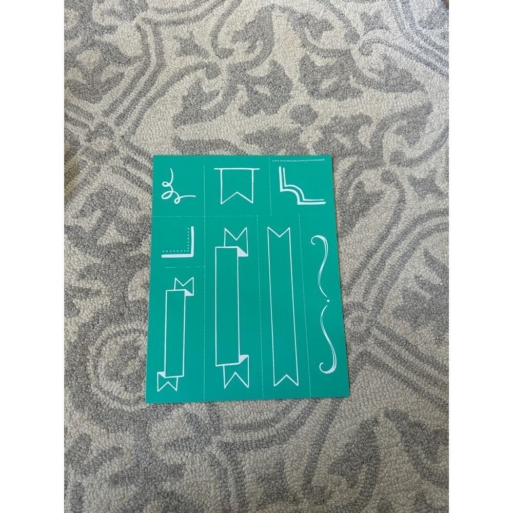 Chalk Couture Teal Silk Screen Transfer Banners Scrolls Accents DIY Craft